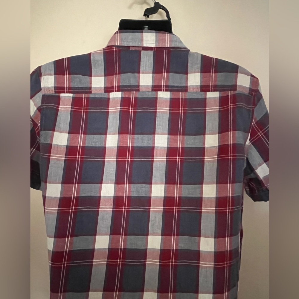 American Rag Red and Blue Plaid Casual Shirt - Picture 4 of 4
